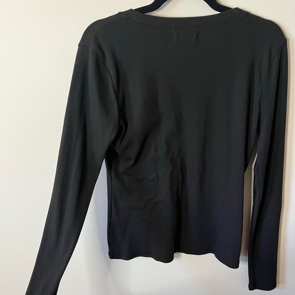 Madewell plain ribbed black long sleeve - Picture 4 of 4